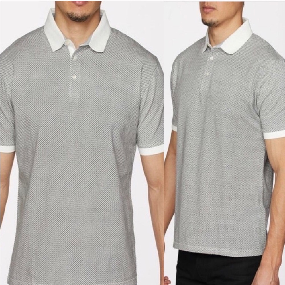 NWT Mens Polo White Collar Trim - Picture 1 of 7